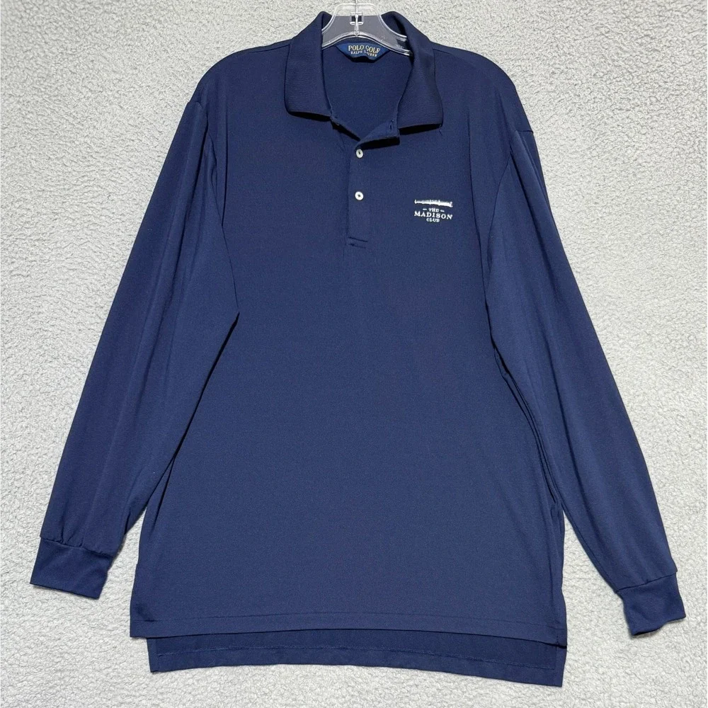 Polo Golf Ralph Lauren Classic Fit Long Sleeve shirt Mens Large The Madison Club